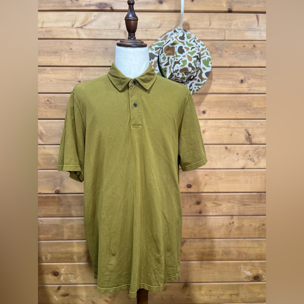 Filson Heavyweight Cotton Polo Shirt – Men’s XXL Dark Ochre Rugged Heritage Knit